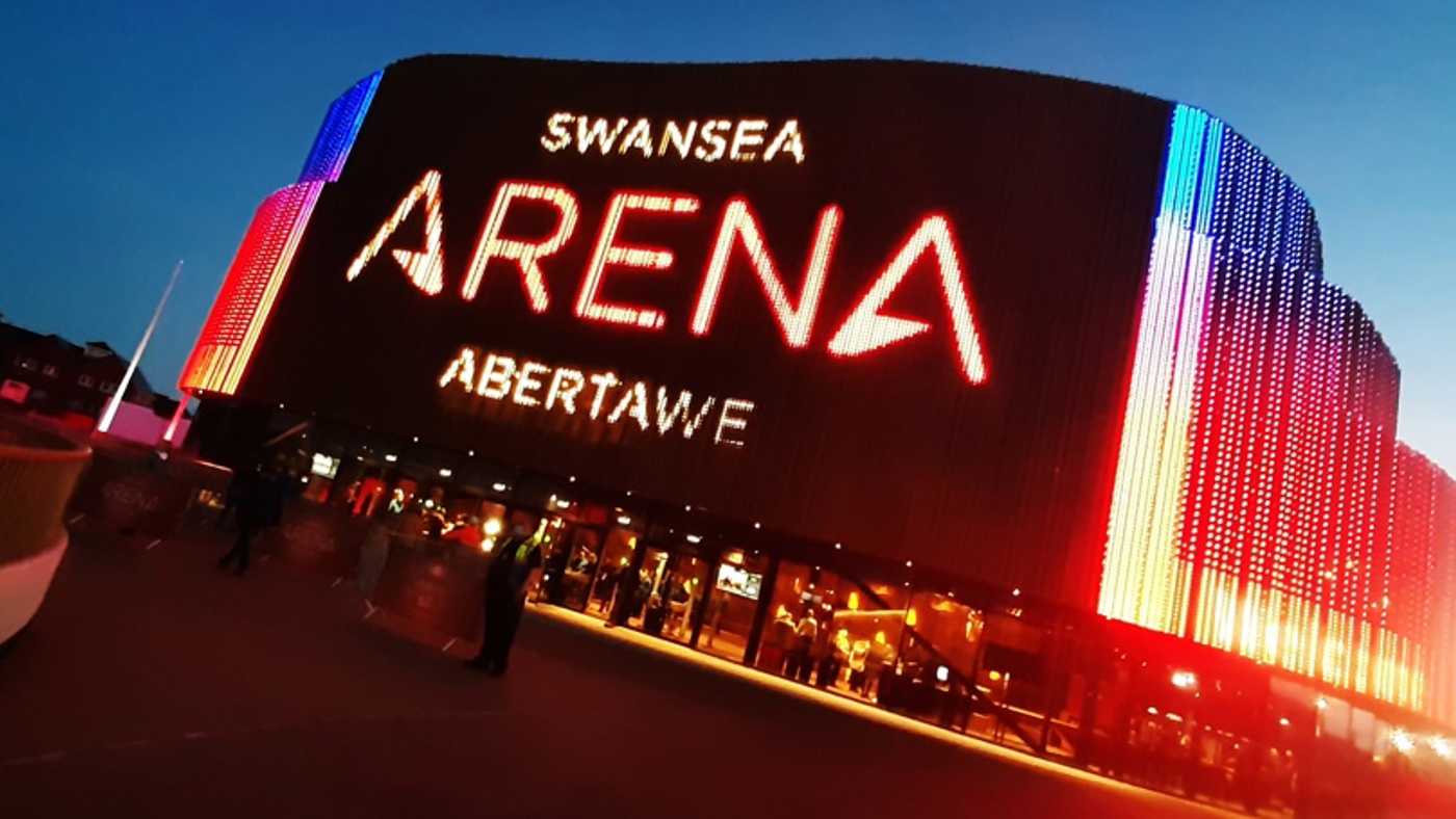 Charge points at Copr Bay’s Swansea Arena show