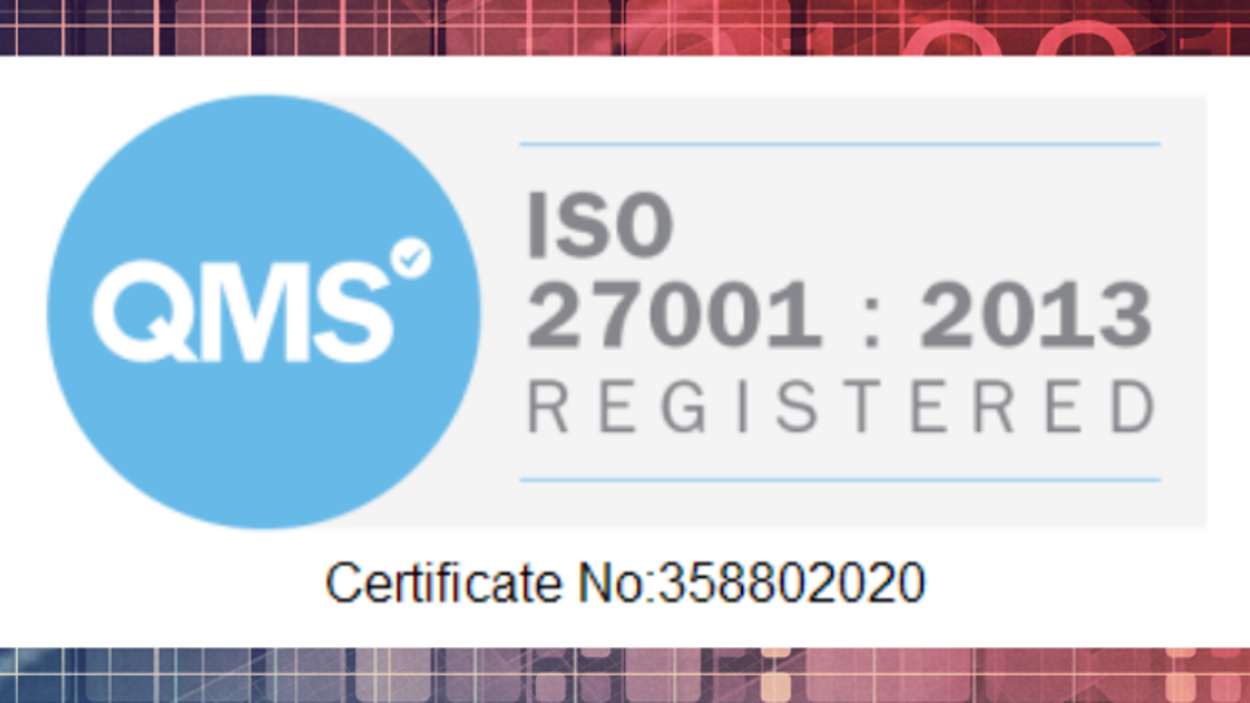 ISO 27001 confirmation
