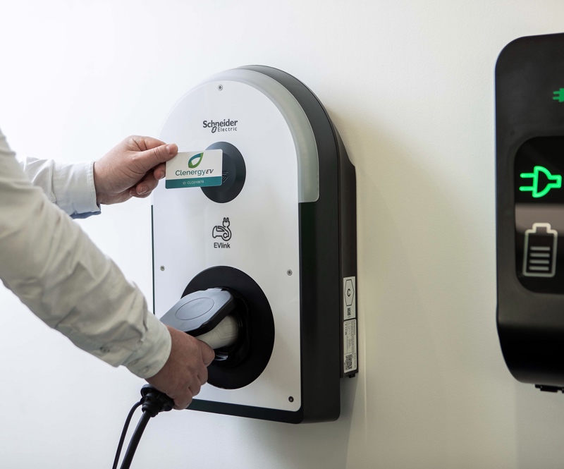 Clenergy EV OCPP-compliant smart charging card.